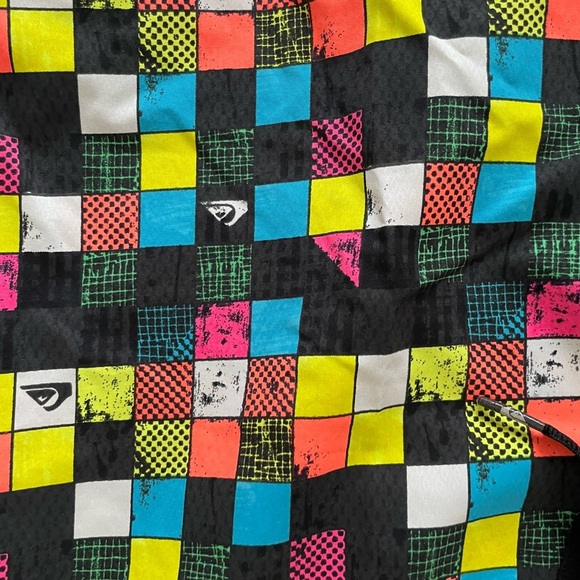 Quick Silver size 36 waist Colorful Checkered Swim Shorts - Picture 2 of 6